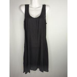 Mexicali Blues Smocked Scoop Neck Mini Dress Black Women XL NWT Bohemian Coastal